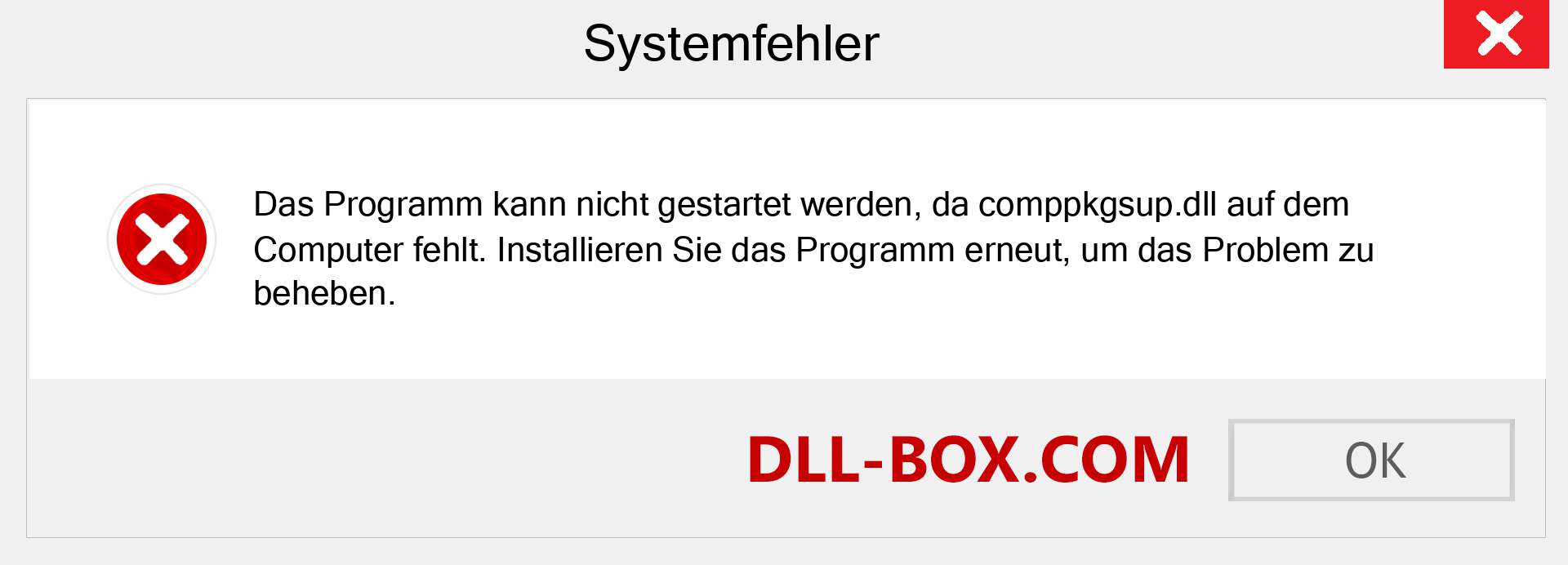 comppkgsup.dll-Datei fehlt?. Download für Windows 7, 8, 10 - Fix comppkgsup dll Missing Error unter Windows, Fotos, Bildern